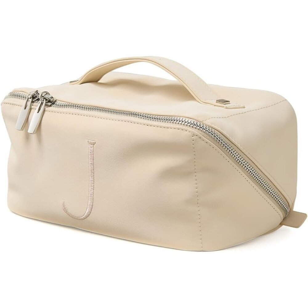 Women AV-Beige-J Large Capacity Cosmetic Travel Makeup Waterproof Portable Bag